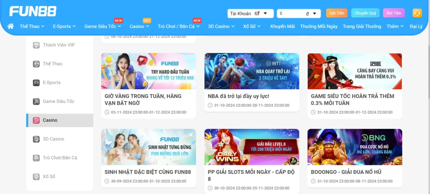 Lợi ích khi tham gia chương trình tặng tiền tại Fun 88